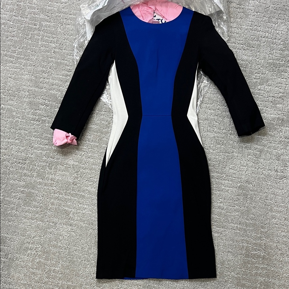 Bar III Color Block Long Sleeve Dress